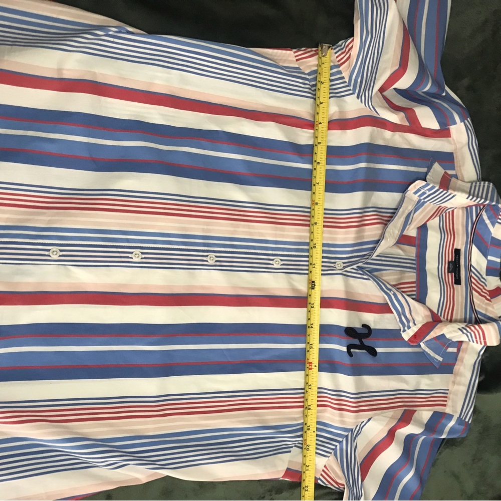 Button down Shirt Dress TOMMY HILFIGER Striped Belted Midi Dress XL Like new - Picture 7 of 16